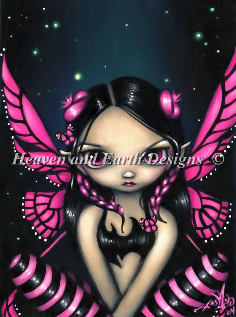 Mini Pink Butterfly Fairy - Click Image to Close